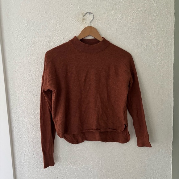 Madewell 100% wool Burnt orange sweater size M - Picture 1 of 4